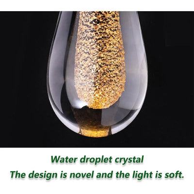 LED Nordic Luxury Crystal Chandelier - Water Droplet Design for Parlor, Bedroom, and More