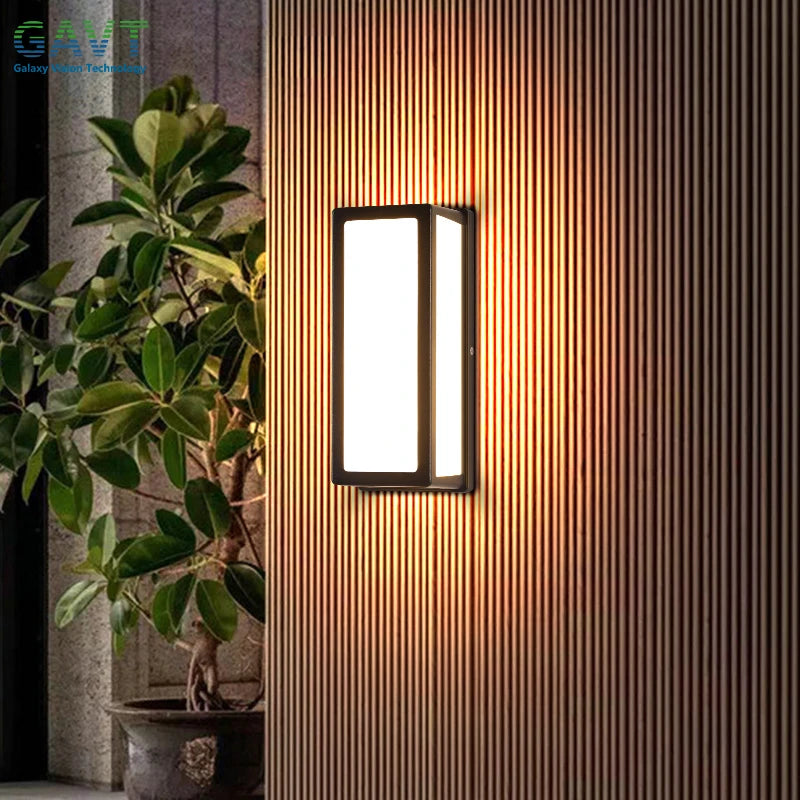 LED Outdoor Wall Lamp with Motion Sensor - Waterproof Light Fixture for Outdoor Lighting Porch