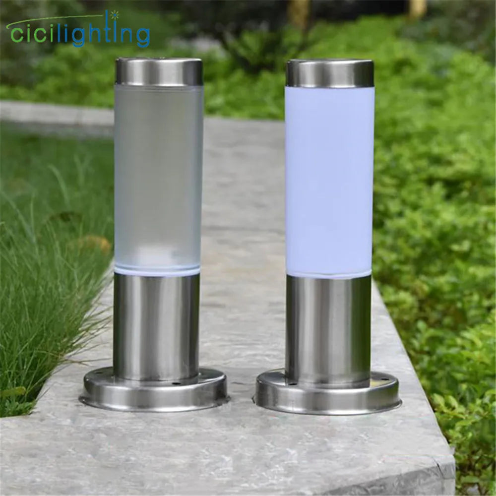 Outdoor White PC Frosted Acrylic Shade Pillar Lamp: Ideal for Landscape, Corridor, Porch, Path, Post Light