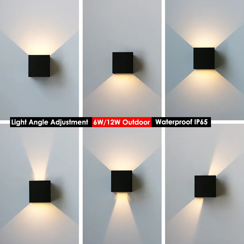 LED Outdoor Waterproof Wall Light Porch Garden Wall Lamp & Indoor Bedroom Living Room