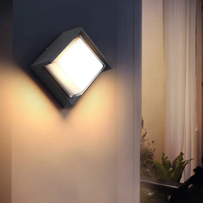 Modern LED Outdoor Wall Lamp with Motion Sensor - Waterproof Porch Light