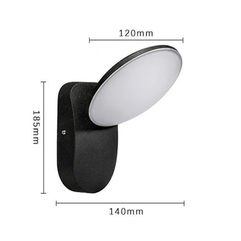 Outdoor Waterproof LED Wall Light - Modern Brushed Stainless Fixture for Balcony, Garden, and Outdoor Lighting