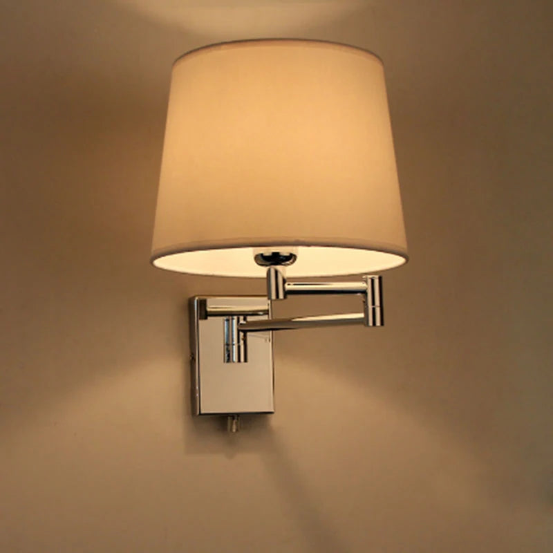 Modern American Fabric Wall Lamp - Stylish Bedside and Decorative Lighting