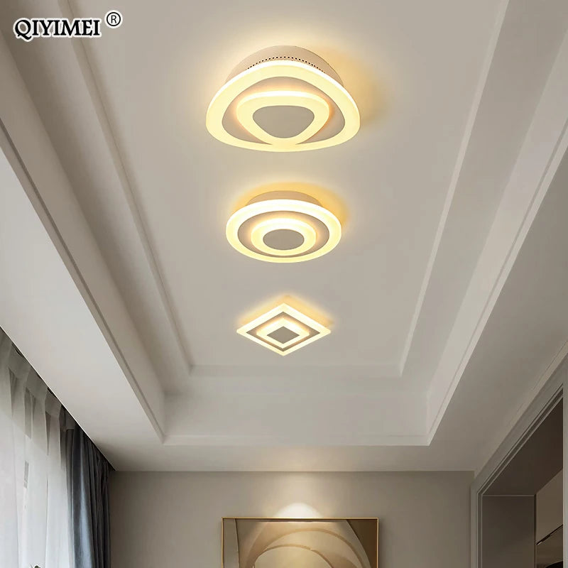 Modern LED Ceiling Light - Round/Square Corridor Lamp for Bathroom, Living Room, Home Decorative Fixtures