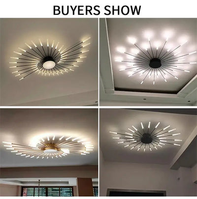 QIYIMEI Modern LED Ceiling Light for Bedroom, Hall, and Living Room