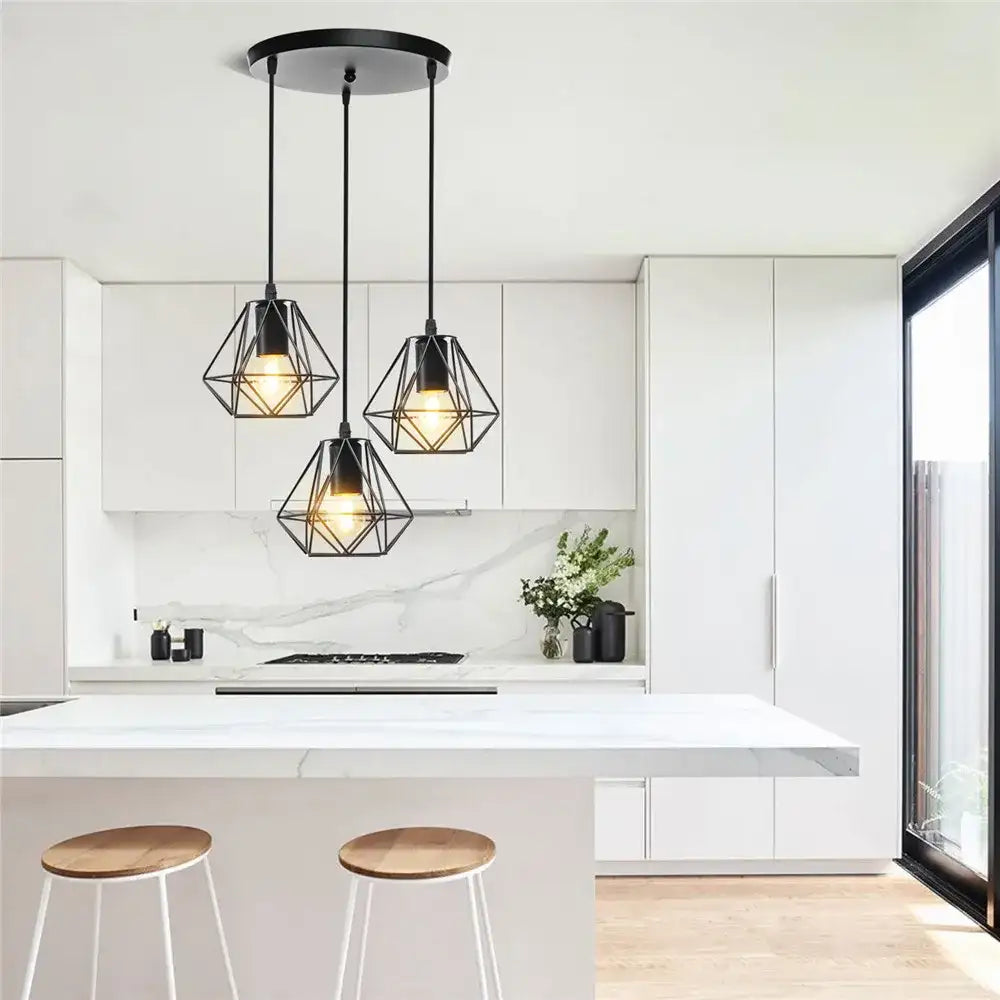 Led Cage Industrial Pendant Adjustable Led Cage Pendant Lighting for a Contempo ...