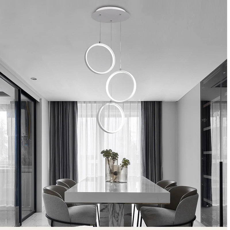 Nordic Restaurant Lamp Kitchen Island Pendant Light - Modern LED Hanging Light Fixture for Bedroom and Study