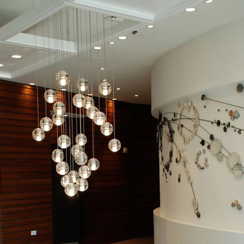 Modern Crystal Ball Pendant Lights - Elegant Lighting for Bedrooms, Living Rooms, and More