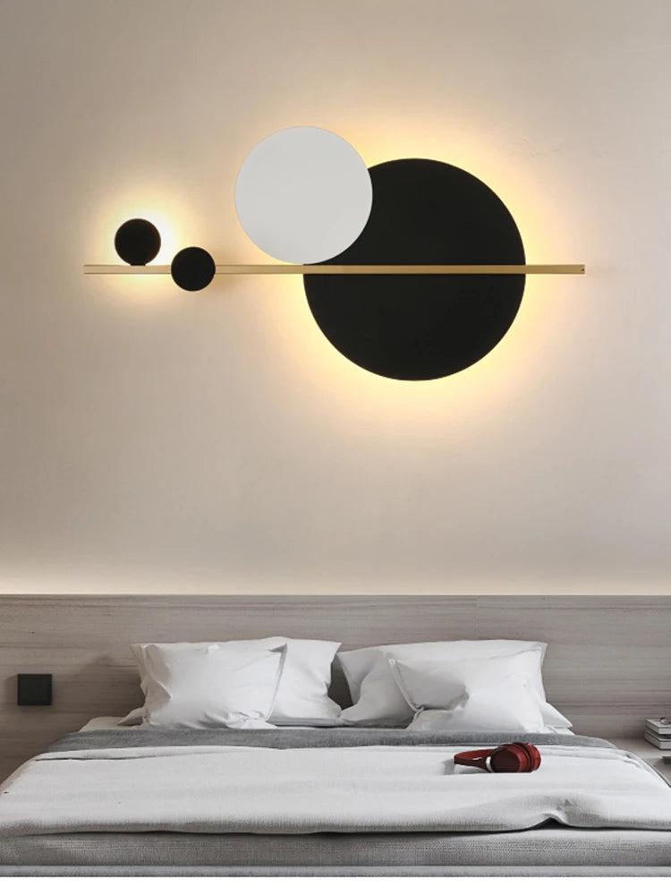 Nordic Minimalist Bedroom Bedside Lamp Living Room Background Wall Lamp Designer Personality Wall Light