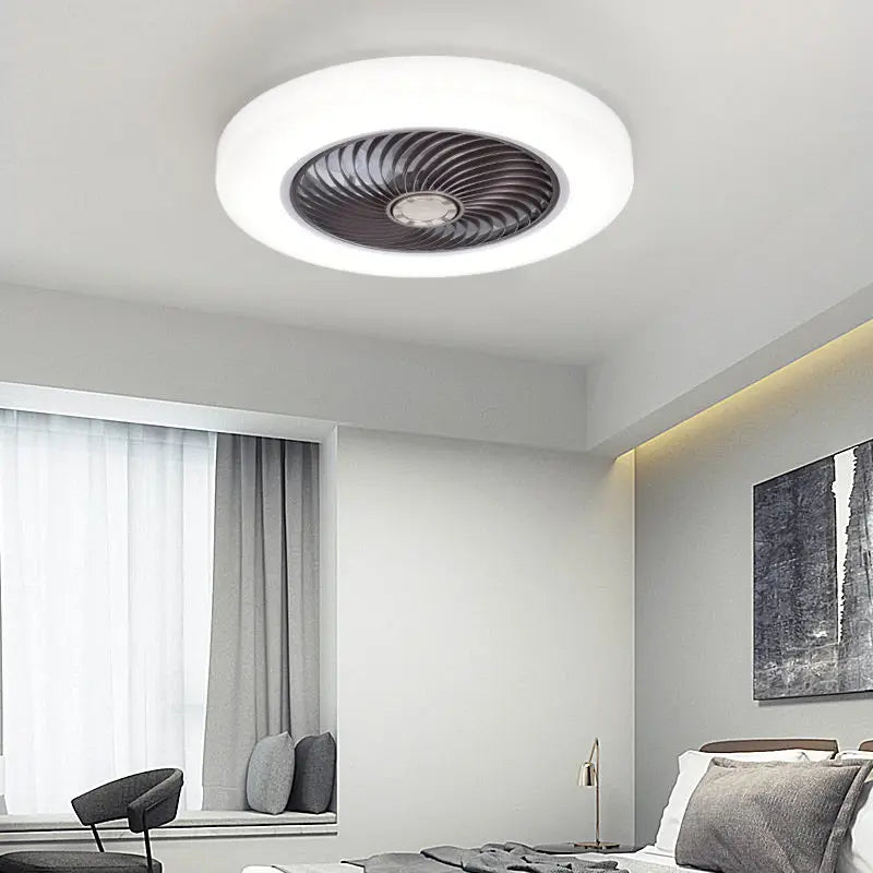 Smart Ceiling Fan with LED Lights: Remote Control Bedroom Decor Ventilator Lamp