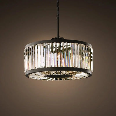 Modern Vintage Crystal Chandelier Lighting Pendant Hanging Light Ceiling Mounted Chandeliers Lamp for Home Hotel Villa Decor