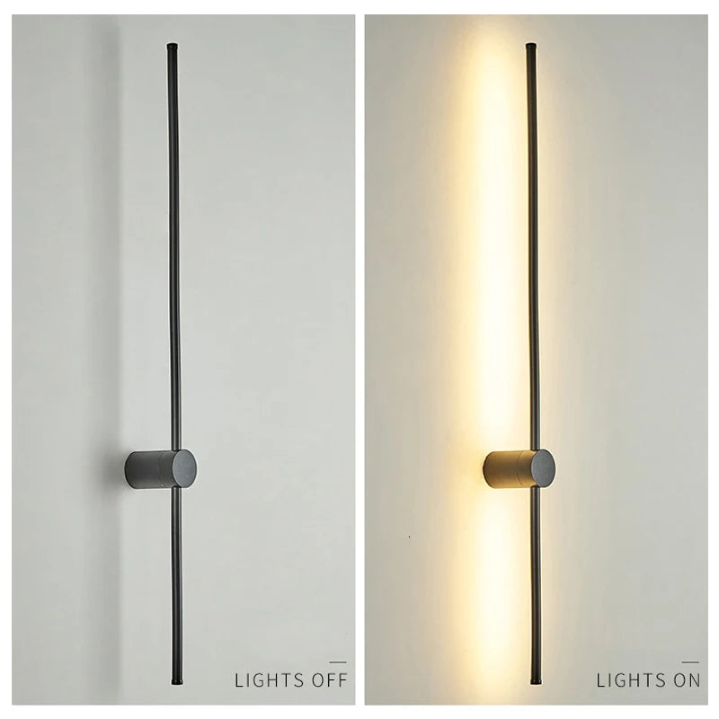 Modern LED Long Line Wall Lamps: Ideal for Bedside, Living Room Sofa Background, Interior Wall Sconces