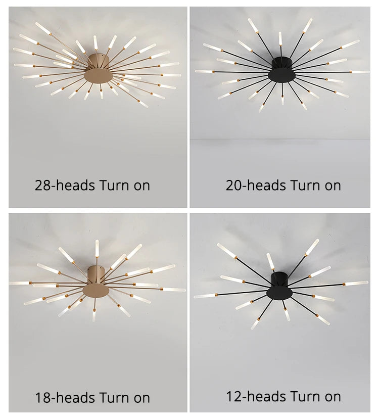 QIYIMEI Modern LED Ceiling Light for Bedroom, Hall, and Living Room