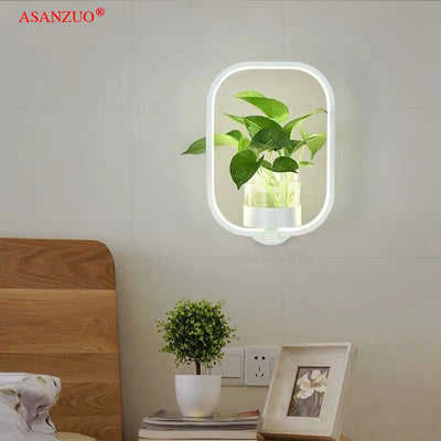 Modern LED Plant Wall Lamps - Creative Lighting Fixtures for Restaurant, Aisle, Staircase, Bedroom, and More