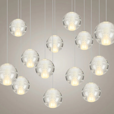 Modern Crystal Ball Pendant Lights - Elegant Lighting for Bedrooms, Living Rooms, and More