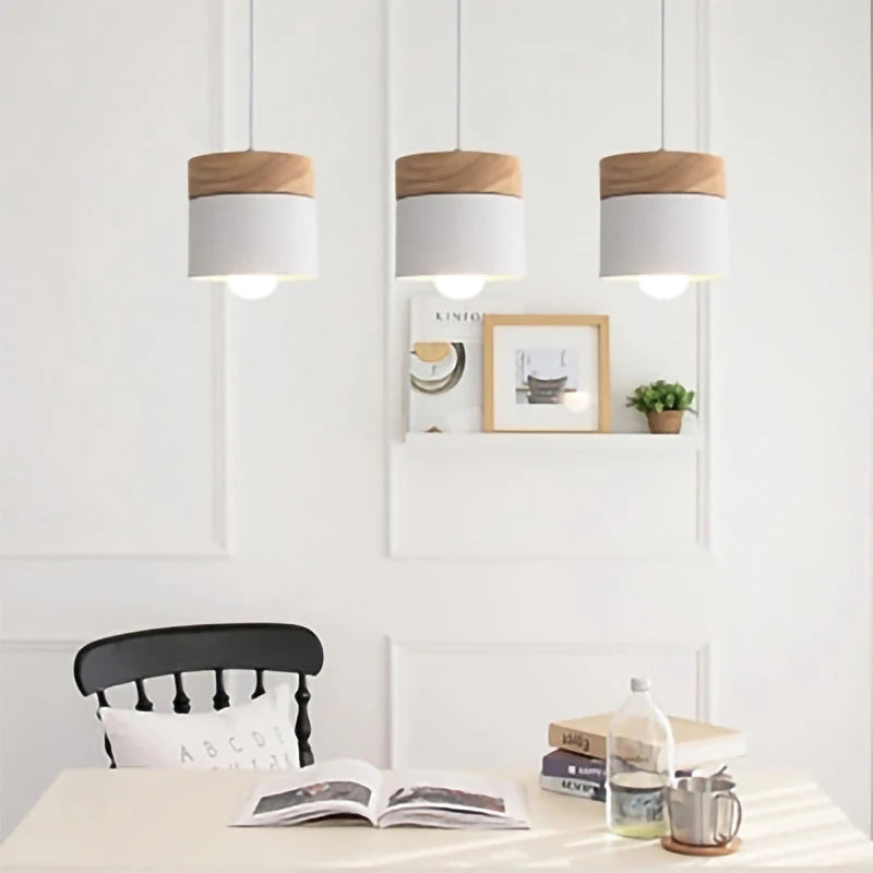 Nordic Simplicity LED E27 Pendant Light – Modern Macaron Hanging Lamp for Home Decor