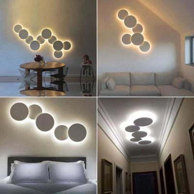 Modern Nordic Wall Light Bedside Moon LED Iron Lamp