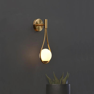 Elegant Glass Ball Brass Wall Lamps - Illuminate Your Space with Nordic Charm for Bedroom and Living Room