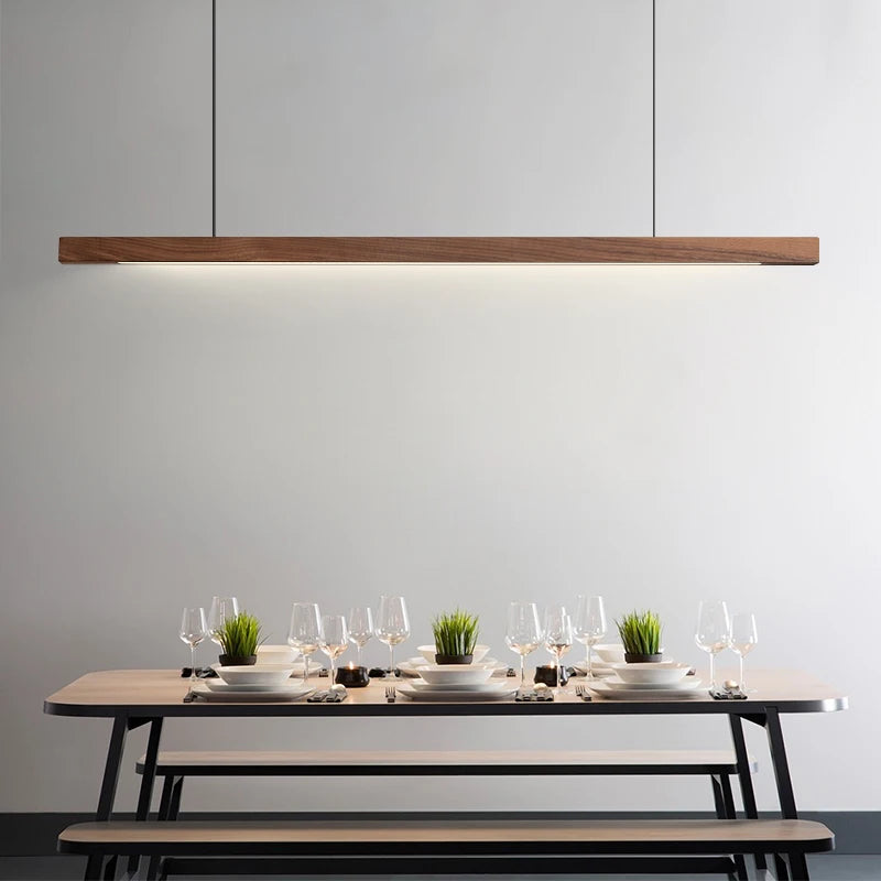 Modern Wooden Pendant Lights - Suitable for Kitchen Islands, Dining Rooms, Living Rooms, and Offices