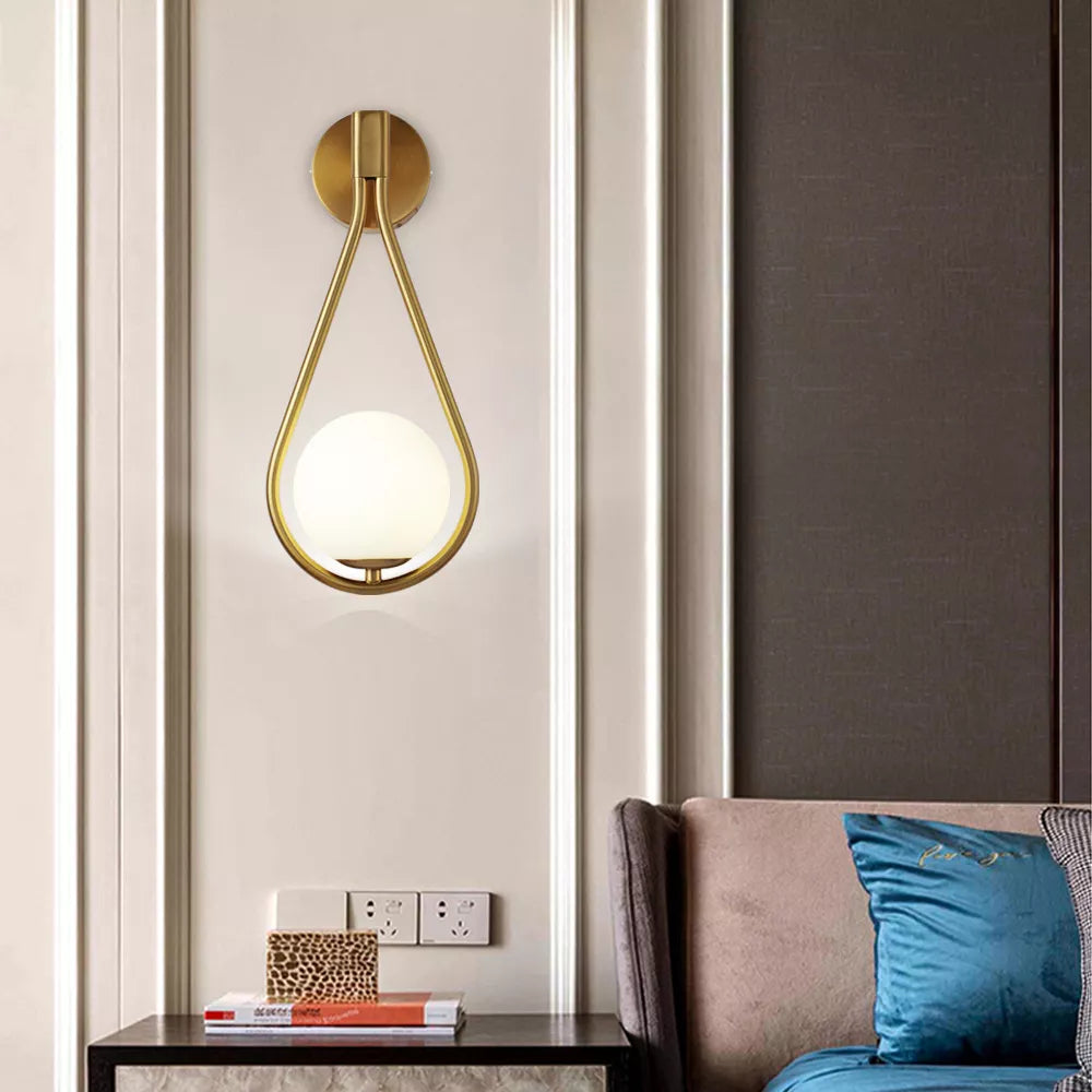 Stylish LED Wall Lamps: Nordic Metal Design, Glass Elements, Perfect for Living Room & Bedroom Decoration