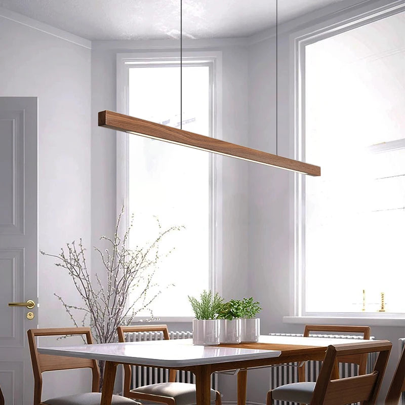 Modern Wooden Pendant Lights - Suitable for Kitchen Islands, Dining Rooms, Living Rooms, and Offices