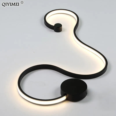 Modern LED Wall Lamps for Bedroom, Study, Living Room, Balcony - White/Black Iron Body Sconce Lights Fixtures