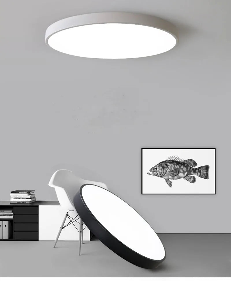 LED Ceiling Lamp with Remote Control – Modern Lighting for Living Room, Bedroom, Balcony, and Dining Room