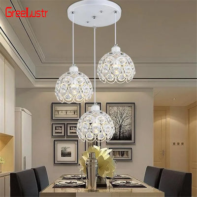 Elegant LED Crystal Chandelier Pendant Light for Home & Kitchen Island