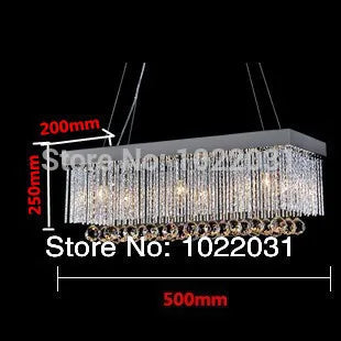 Modern Square K9 Crystal Chandelier 6-Light Flush Mount, Polished Steel Finish