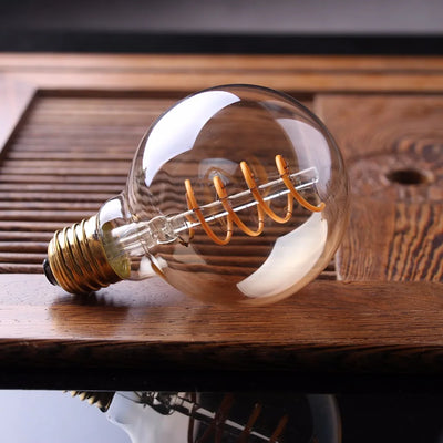 Dimmable Vintage LED Bulb (3W, E27 Base) - Gold Spiral Filament for Chandeliers & Decorative Lighting