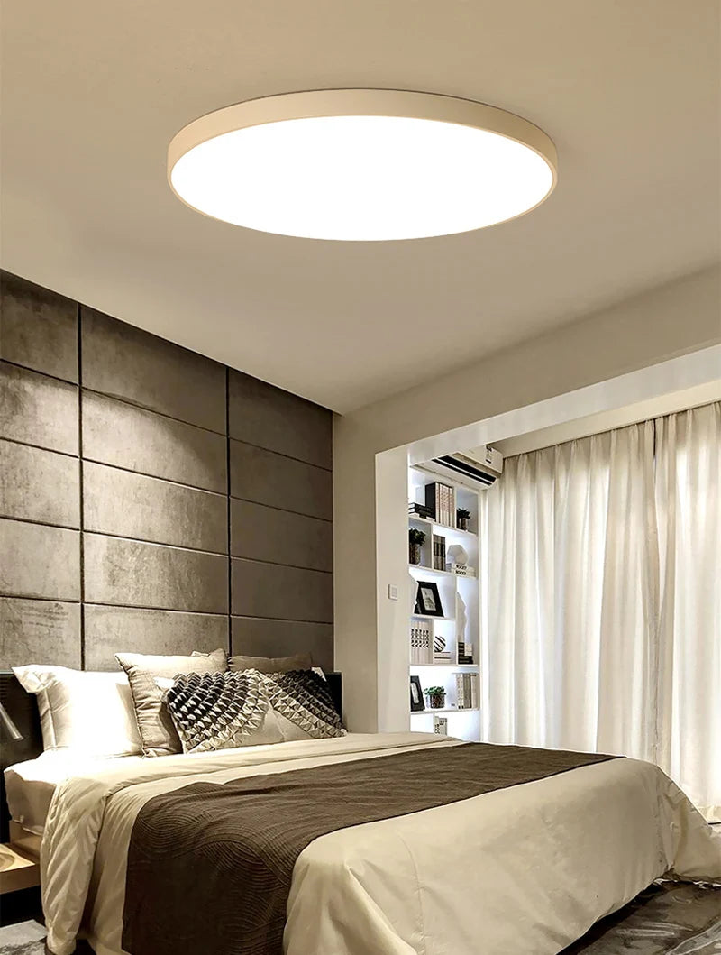 LED Ceiling Lamp with Remote Control – Modern Lighting for Living Room, Bedroom, Balcony, and Dining Room