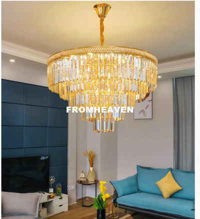 Modern Golden Crystal Chandelier - European Style Pendant Lamp