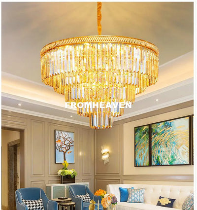 Modern Golden Crystal Chandelier - European Style Pendant Lamp