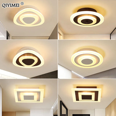 Modern LED Ceiling Light - Round/Square Corridor Lamp for Bathroom, Living Room, Home Decorative Fixtures