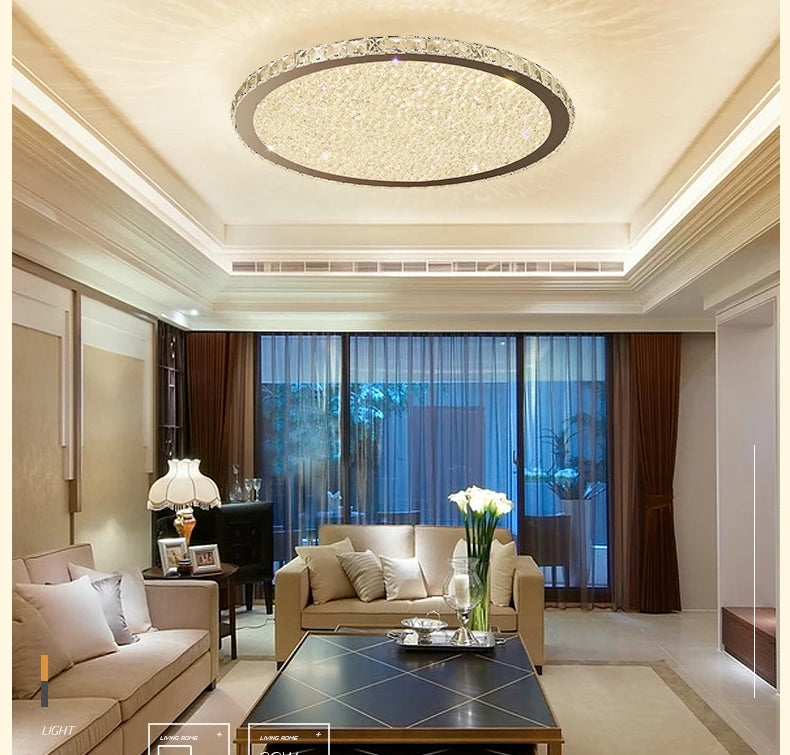 Modern Crystal Chandelier - K9 Chandeliers Ceiling Plafon Lamp Light Fixtures for Living Room, Bedroom, Dining Room