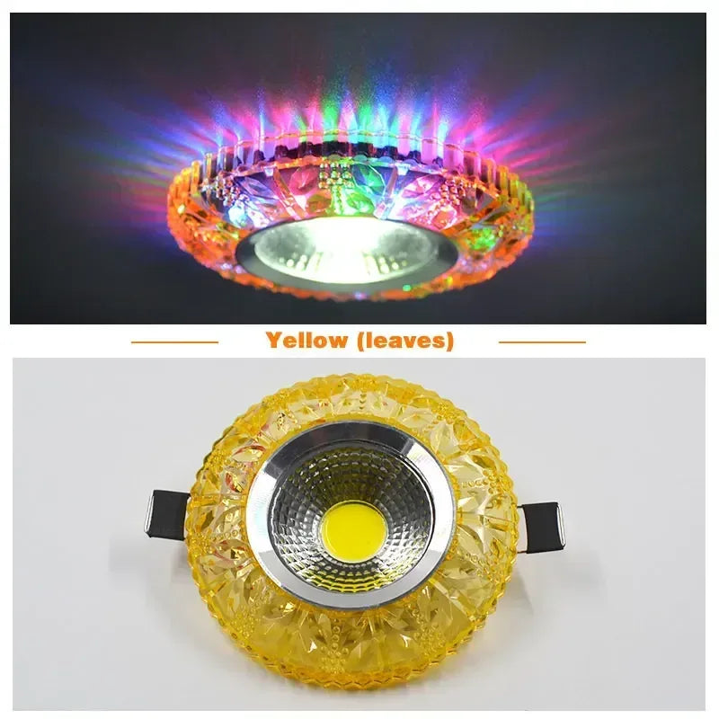 Ryb Led Halogen COB LED Downlight Colorful Panel Light RGB 3W 110V 220V Recessed Lamp ...