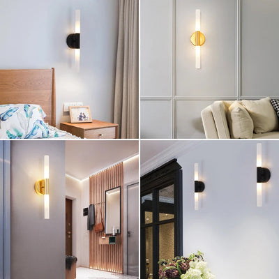 Contemporary Metal Tube LED Wall Lampfor Bedroom, Foyer, Washroom, Living Room, Bathroom, and Toilet Lighting
