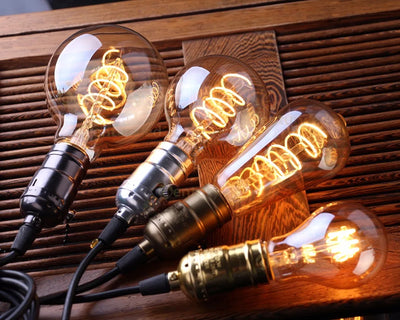 Dimmable Vintage LED Bulb (3W, E27 Base) - Gold Spiral Filament for Chandeliers & Decorative Lighting
