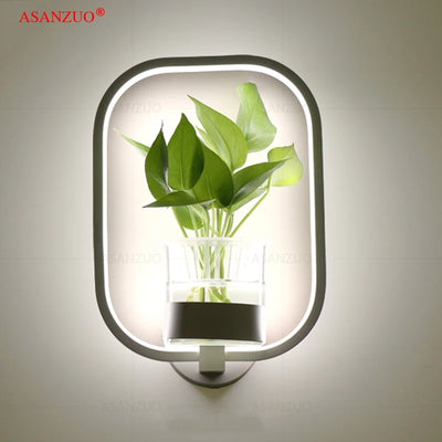 Modern LED Plant Wall Lamps - Creative Lighting Fixtures for Restaurant, Aisle, Staircase, Bedroom, and More