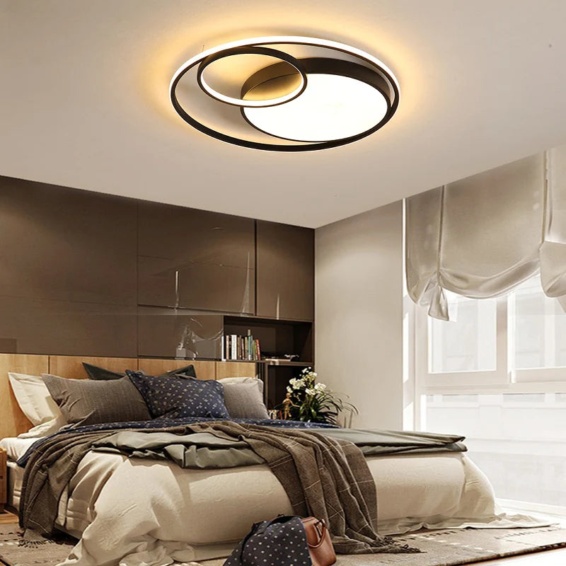 Modern Acrylic LED Ceiling Lights For Living Room Kitchen Bedroom Apartment Restaurant Bar Indoor Home Lighting Lamps AC90-260V