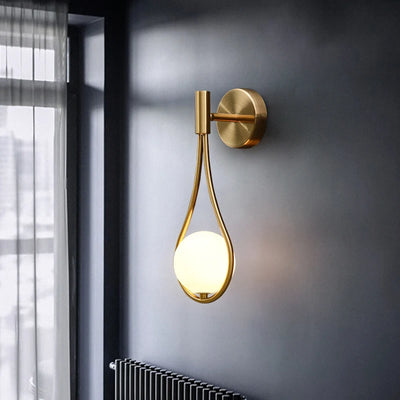 Elegant Glass Ball Brass Wall Lamps - Illuminate Your Space with Nordic Charm for Bedroom and Living Room