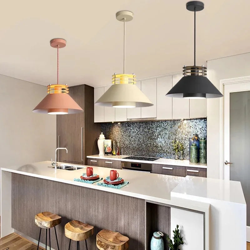 Nordic Macaron Pendant Lights - Colorful Illumination for Various Spaces