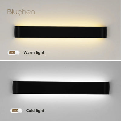 Brushed Aluminum LED Wall Sconce: Stylish Indoor Lighting for Living Room or Bedroom Decor