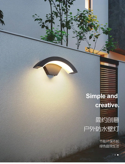 Modern Waterproof Outdoor Wall Lamp with PIR Motion Sensor Light For Garden, Porch, Front Door