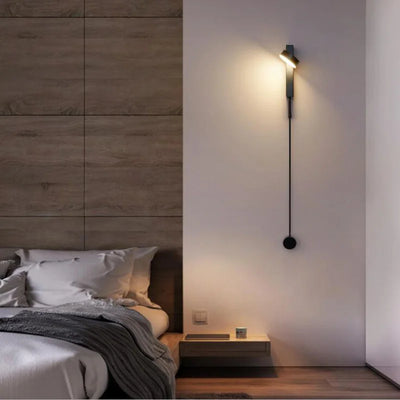 Modern LED Bedroom Wall Lamps: Rotating Dimming Switch for Stylish Wall Decor in Living Rooms