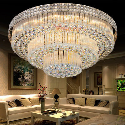 Modern Crystal Ceiling Lights Luxury Golden Luminaria Deckenleuchte