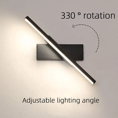 Nordic Minimalist LED Wall Lamp: Modern Bedroom & Living Room Lighting Solution with Rotating Design