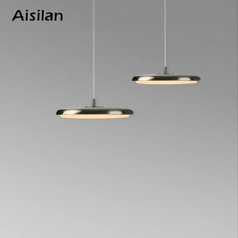 Aislan Nordic Minimalist LED Pendant Light: 15W Flicker-free Hanging Flood Lamp Perfect for Kitchen Island or Bedside