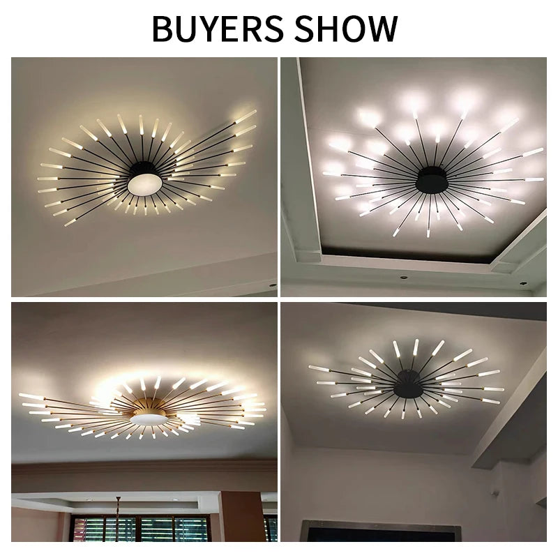 QIYIMEI Modern LED Ceiling Light for Bedroom, Hall, and Living Room