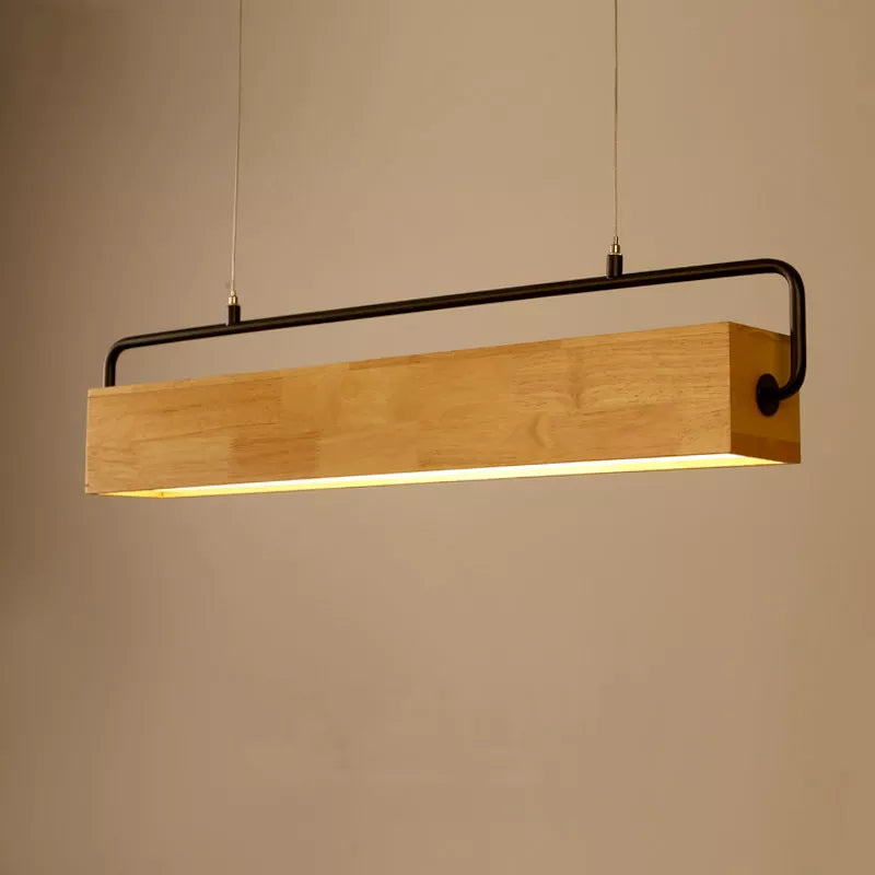 Modern Nordic Wood Pendant Lights - LED Hanging Lamps for Dining, Living Room, Kitchen